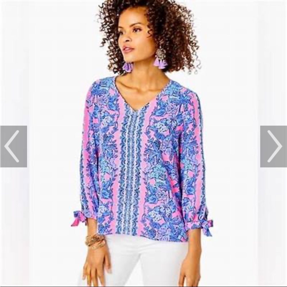 Lilly Pulitzer Pamala 3/4 sleeve top